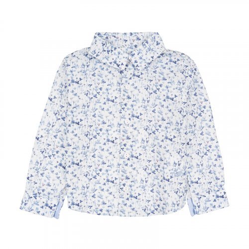 Nanán Camicia blu a fiori Fino al 50% di sconto