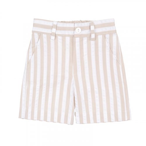 Nanán Bermuda a righe beige Super sconto
