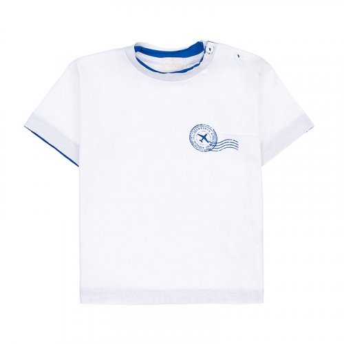 Nanán T-shirt con taschino bianco Fino Al -60%