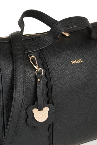 Nanán Borsa passeggio c/fasciatoio nero Liquidazione
