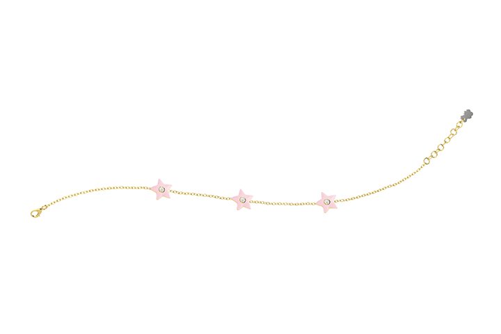 Nanán Bracciale Stelle Rosa Argento Consegna Veloce