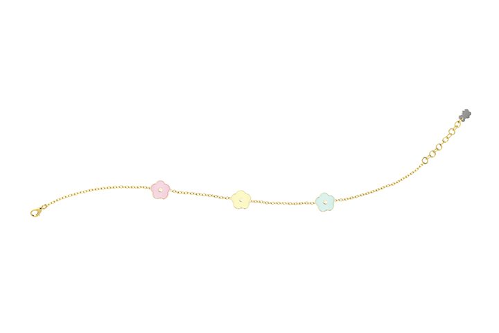 Nanán Bracciale Fiori Colorati Argento Affare Del Giorno