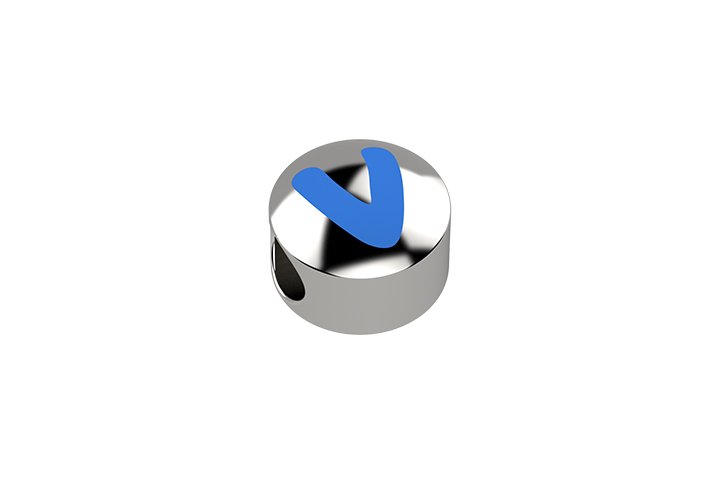 Nanán Cursore lettera azzurra V - Ag 925 Outlet
