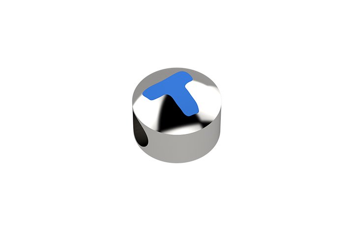 Nanán Cursore lettera azzurra T - Ag 925 Saldi