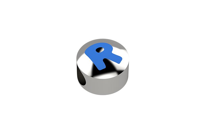 Nanán Cursore lettera azzurra R - Ag 925 Hotsell