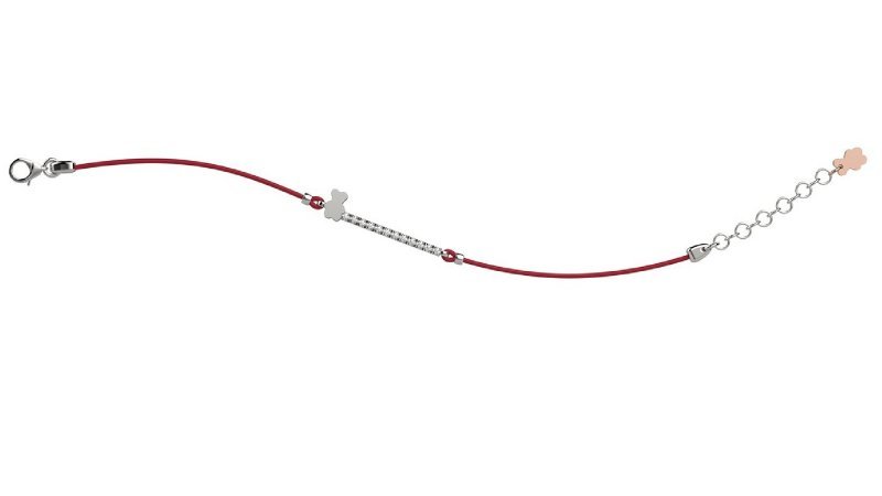 Nanán Bracciale Argento 925 - Col Rosso Comprare a buon mercato