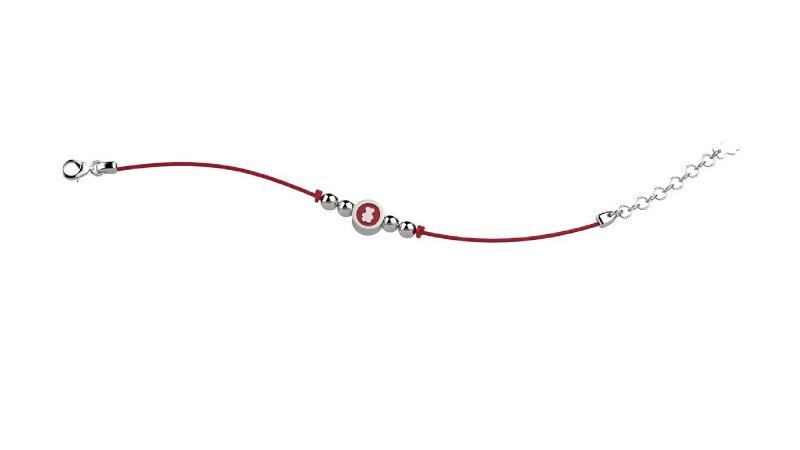 Nanán Bracciale Argento 925 - Col Rosso Fornitura limitata