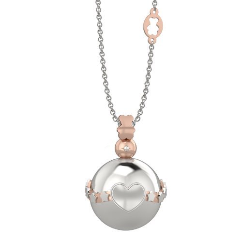Nanán Pendente in Ag 925 Con Bola in Metallo - Cuore Comprane uno, ottenene uno gratis