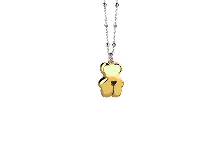 Nanán Pendente orsetto campanellina argento giallo Super Saving Price