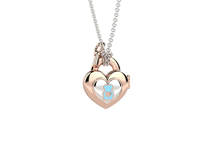 Nanán Pendente "Portami con te" cuore azzurro 50% di sconto con spedizione gratuita