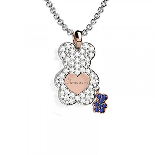 Nanán Pendente Orso Diamanti - Blu Esporta salva