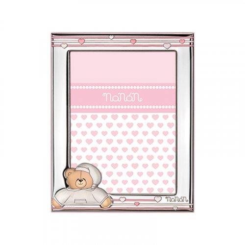 Nanán Cornice Argento Tato rosa 130x180mm