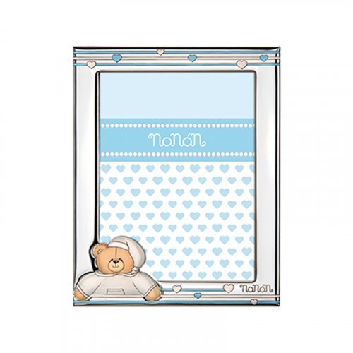 Nanán Cornice Argento Tato azzurro 90x130mm In Linea