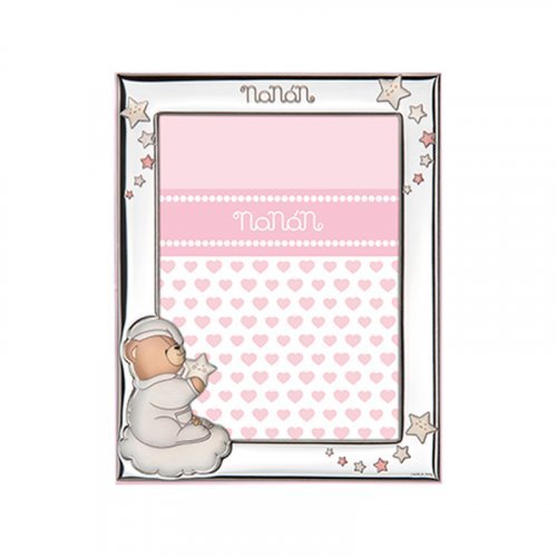Nanán Cornice Argento Tato rosa 130x180mm Vendita