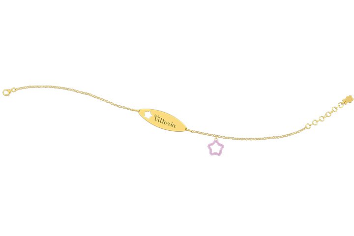 Nanán Bracciale con Targhetta - Charms stella rosa Fino Al -60%