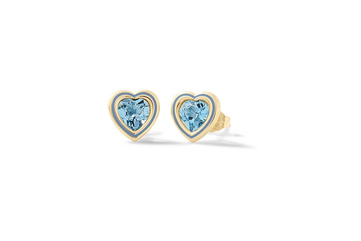 Nanán Orecchini Cuore Brillante Azzurro Offerte