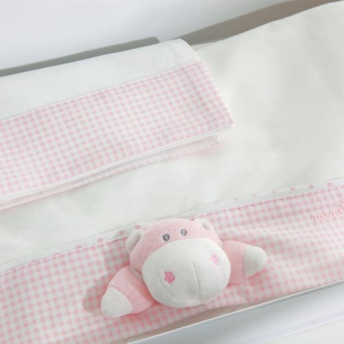 Nanán Set Lenzuola 3pz Letto Bombo Rosa In Linea