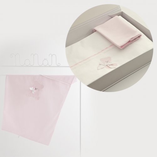 Nanán Gift Promo: Set Lenzuola carrozzina + Copertina carrozzina ROSA Vendita