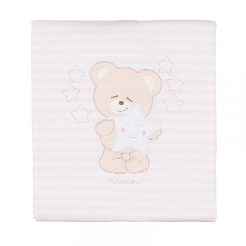 Nanán Coperta Rigata Rosa Promozione
