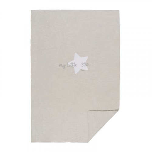 Nanán Coperta letto grigia in jersey "My little Star" Vendita Calda