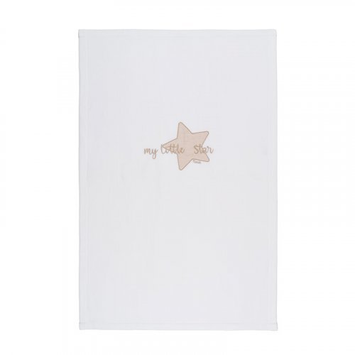 Nanán Coperta letto in pile "My little star" con ricamo beige Vendita Economica