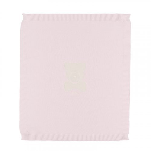 Nanán Coperta in filo rosa con orso Offerta speciale