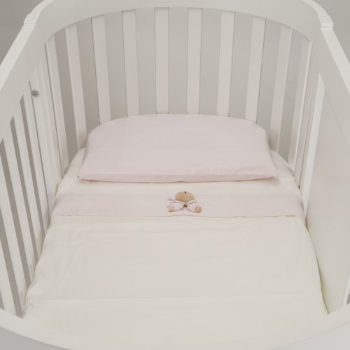 Nanán Lenzuola per Lettino Ovale Set 3pz -Puccio Rosa Offerta Giorno del Papà