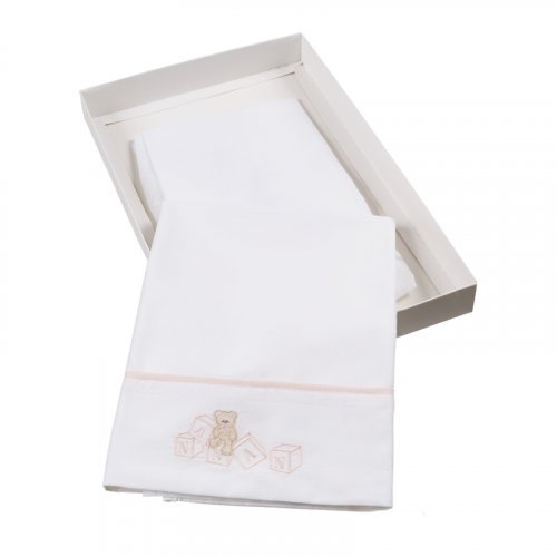 Nanán Set Lenzuola Carrozzina 3 Pz Dadini Rosa Vendita calda
