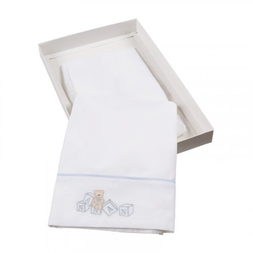 Nanán Set Lenzuola Carrozzina 3 Pz Dadini Azzurro Latest fashion