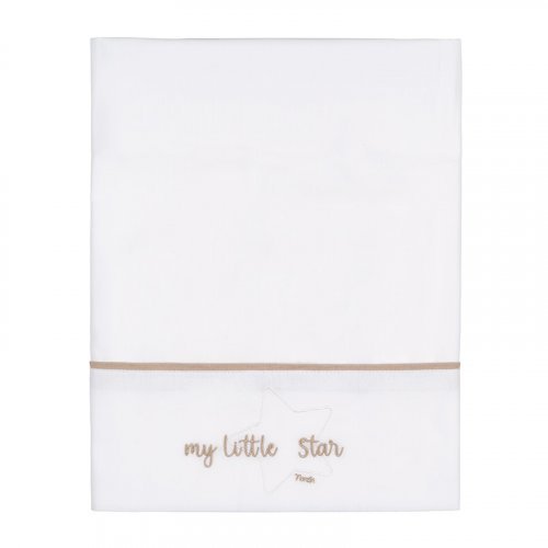 Nanán Set lenzuola carrozzina "My little star" ricamo beige Grandi sconti