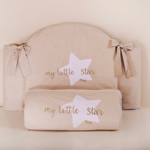 Nanán Set piumone e paracolpi My little Star beige Sconti VIP