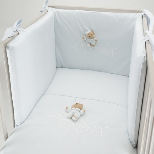 Nanán Set Piumone e Paracolpi 4pz Dadini Azzurro Offerta settimanale