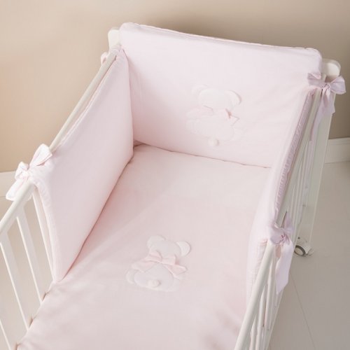 Nanán Set Piumone e Paracolpi 4pz Fiocco Rosa Ultimi due giorni