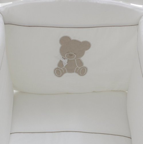 Nanán Set Piumone e Paracolpi 4pz Coccolo Bianco Officina