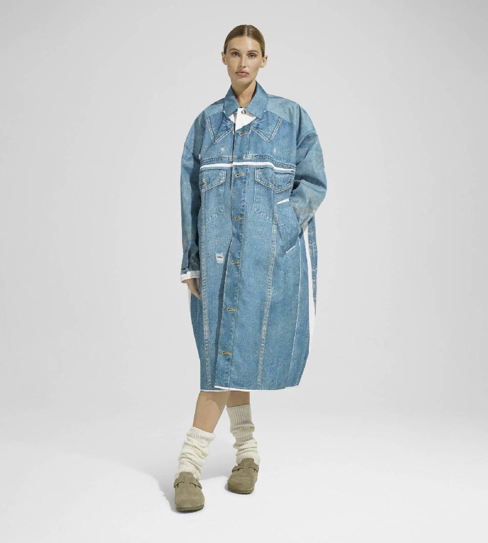Khrisjoy DENIM RAINCOAT PRINT MEDIUM DENIM Presa