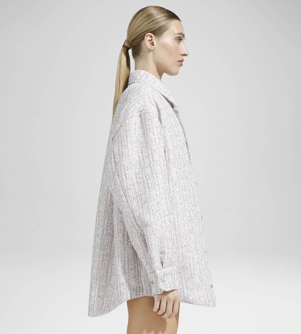 Khrisjoy OVERSIZE SHIRT TWEED PAILLETTES TRAMÉ Offerte
