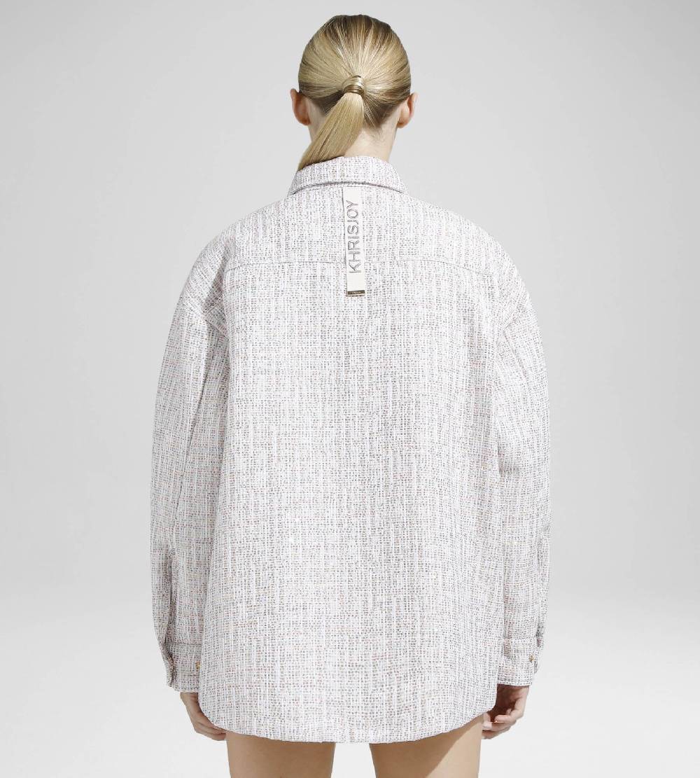 Khrisjoy OVERSIZE SHIRT TWEED PAILLETTES TRAMÉ Offerte