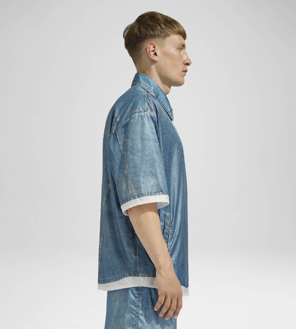 Khrisjoy DENIM PRINT SHIRT MEDIUM DENIM Nuova
