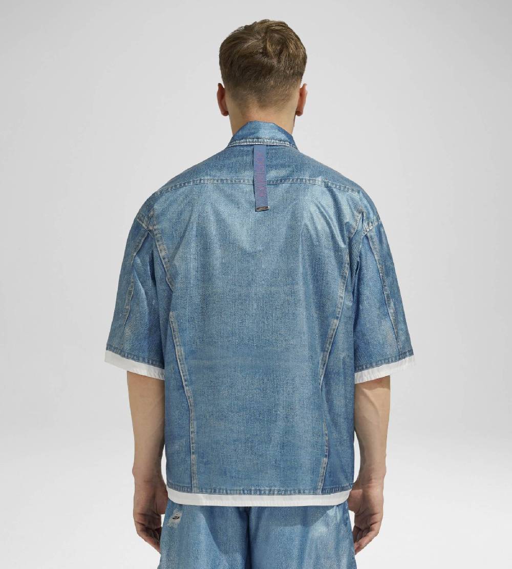 Khrisjoy DENIM PRINT SHIRT MEDIUM DENIM Nuova