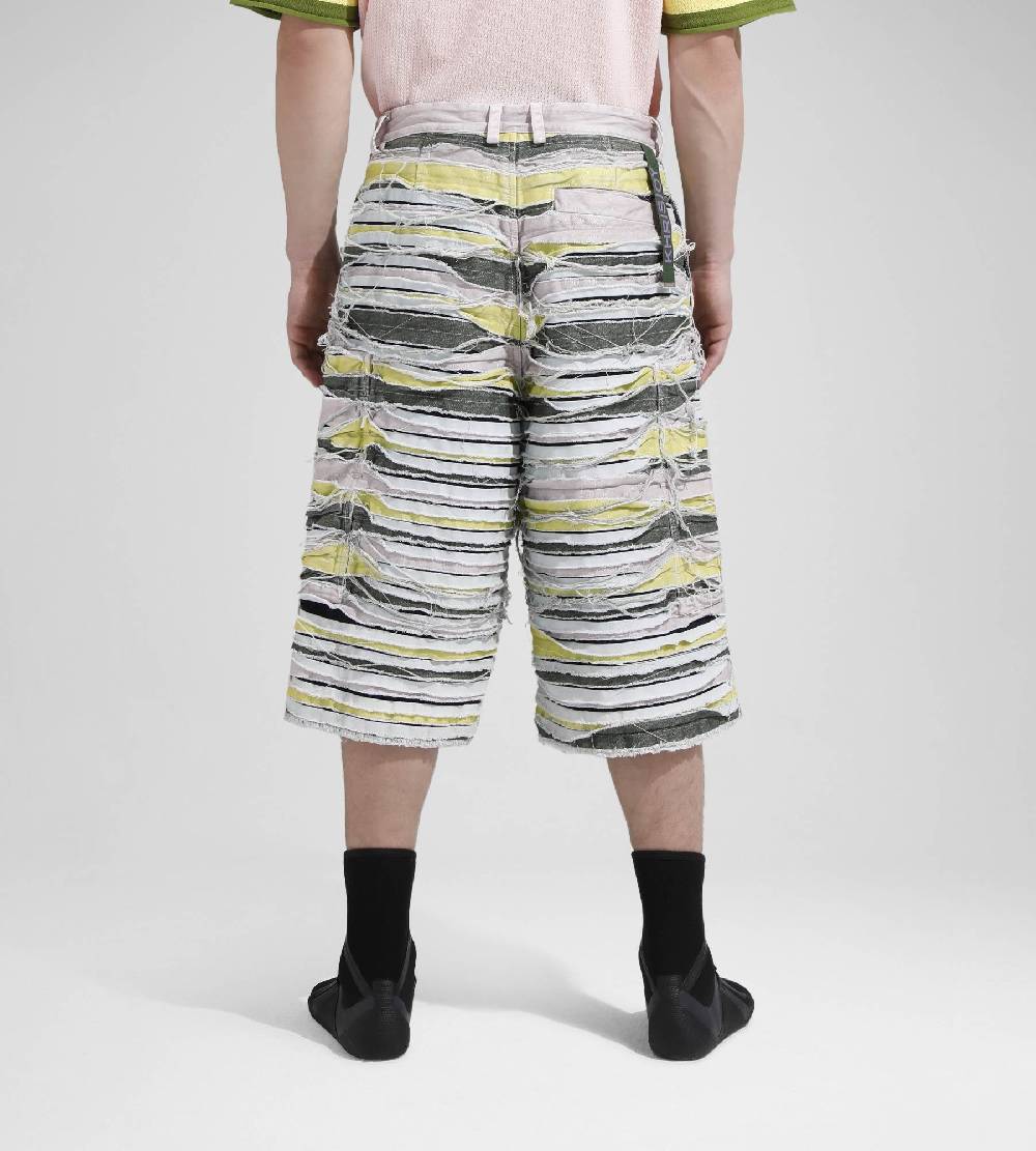 Khrisjoy LONG SHORTS DENIM STRIPES MULTICOLOR DENIM Soddisfazione Garantita