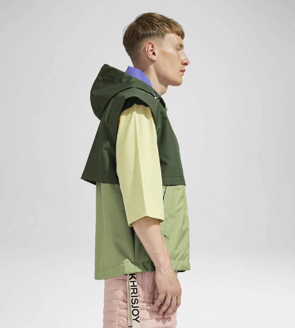 Khrisjoy SHELL WINDBREAKER VEST OLIVE GREEN JADE Acquista Ora