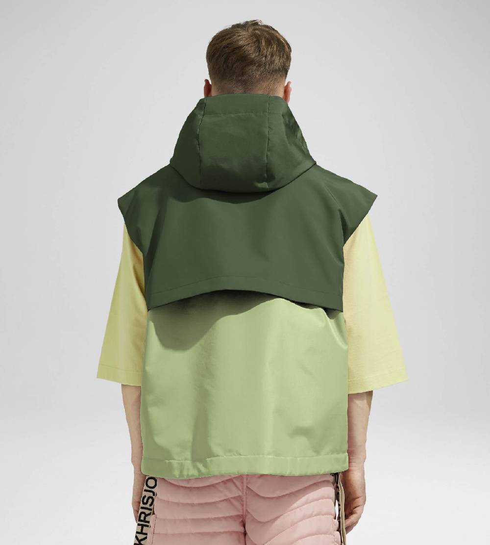 Khrisjoy SHELL WINDBREAKER VEST OLIVE GREEN JADE Acquista Ora