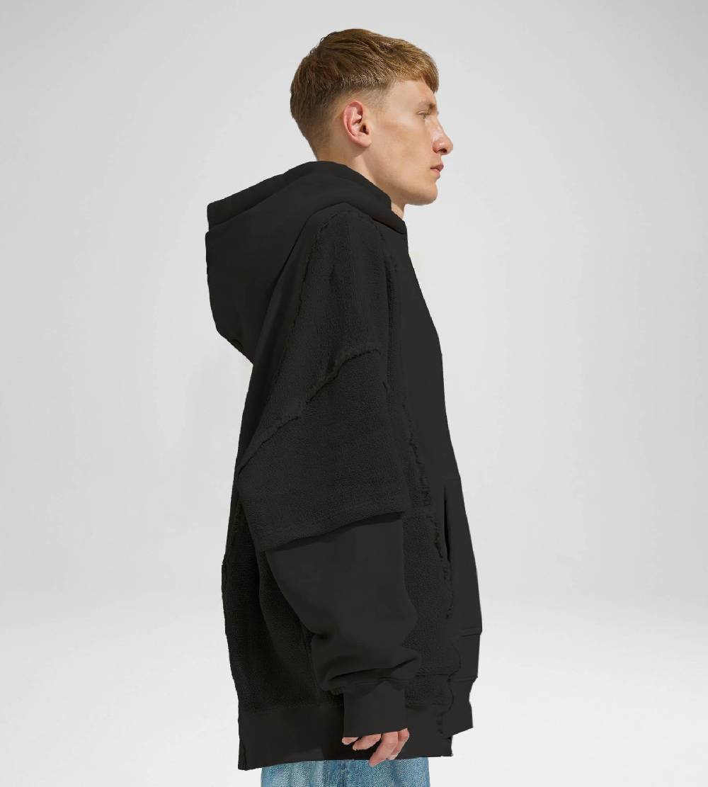 Khrisjoy HOODIE DOUBLE POCKETS BLACK Fino Al -60%