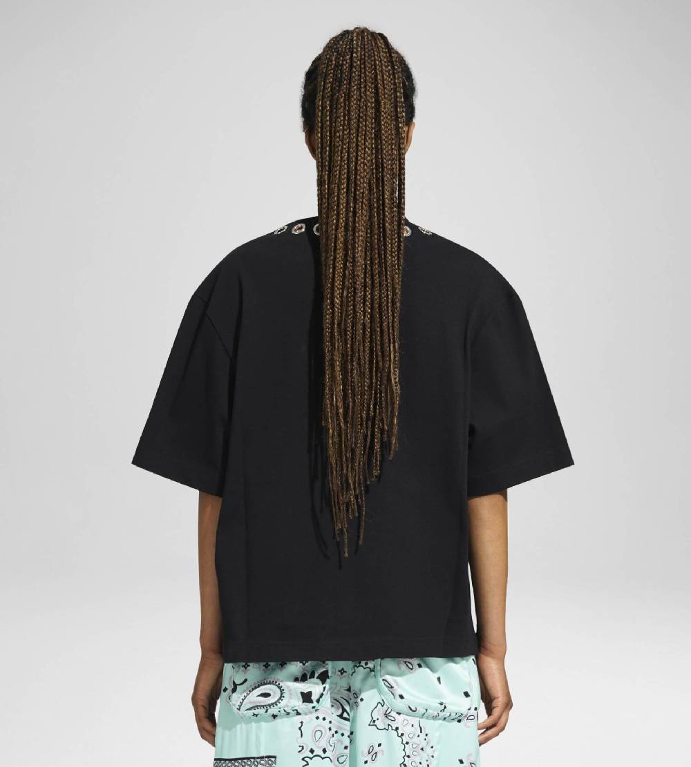 Khrisjoy EYELETS TEE BLACK Moda