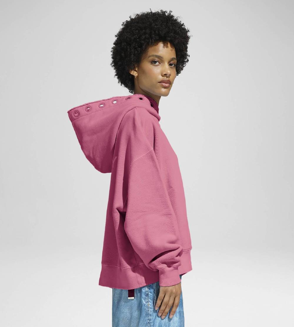 Khrisjoy HOODIE EYELETS CANDY PINK In Linea