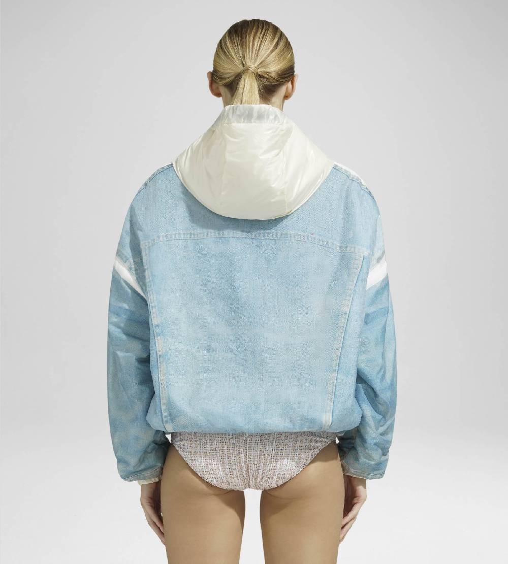 Khrisjoy PUFF HOODIE PRINT DENIM MEDIUM DENIM Spedizione Gratuita