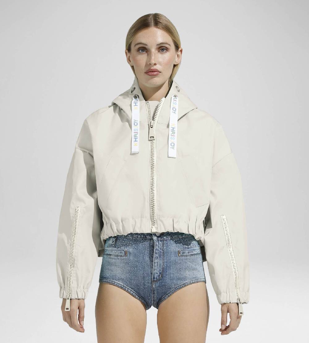 Khrisjoy NEW KHRIS CROP WINDBREAKER DESERT Qualità Garantita