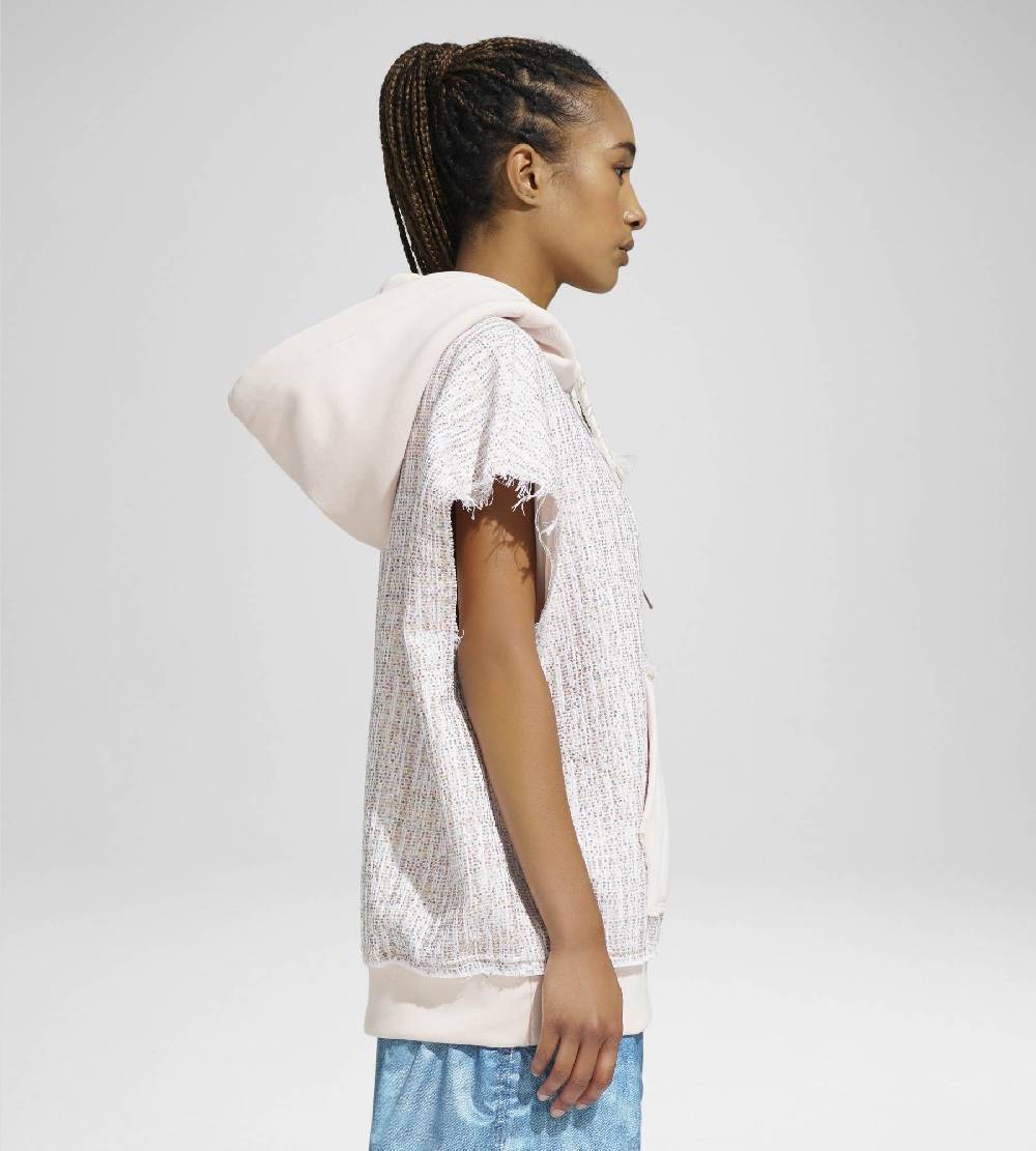 Khrisjoy TWEED HOODIE VEST CONFETTI Prezzo di fabbrica