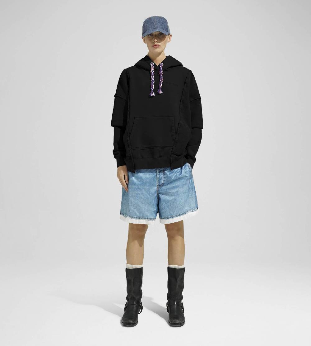 Khrisjoy HOODIE DOUBLE POCKETS BLACK Economico