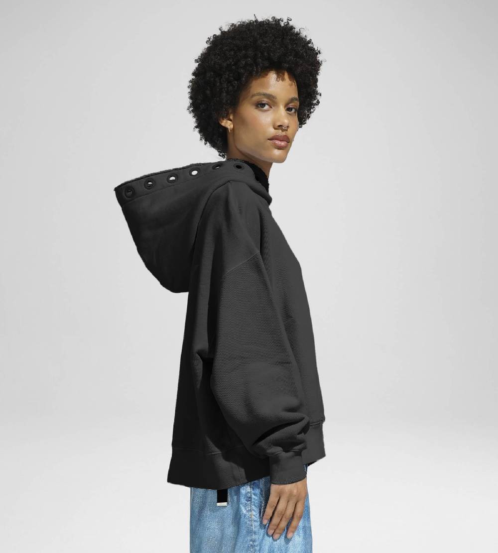 Khrisjoy HOODIE EYELETS BLACK Outlet